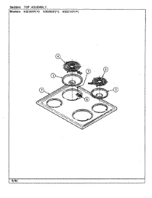 07 - Top Assembly (N3510ppx, N3520spx) parts for Norge Range N3521XPW from AppliancePartsPros.com