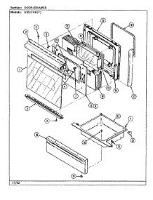 05 - Door / Drawer (N3521xr) parts for Norge Range N3521XRW from AppliancePartsPros.com