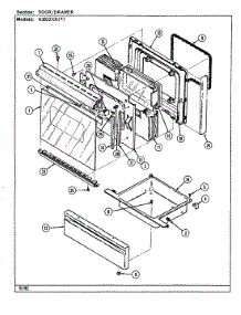 03 - Door / Drawer parts for Norge Range N3832XRA from AppliancePartsPros.com