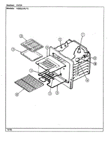 04 - Oven parts for Norge Range N3832XRW from AppliancePartsPros.com