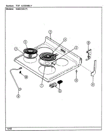 05 - Top Assembly parts for Norge Range N3832XRW from AppliancePartsPros.com