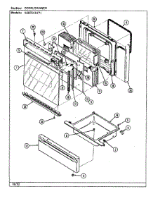 03 - Door / Drawer parts for Norge Range N3875XRW from AppliancePartsPros.com