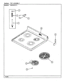 05 - Top Assembly parts for Norge Range N3878XRW from AppliancePartsPros.com