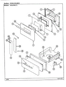 03 - Door / Drawer parts for Norge Range N4231WRA from AppliancePartsPros.com