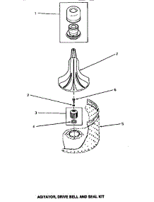 03 - Agitator, Drive Bell & Seal Kit parts for Amana Washer NA2110 from AppliancePartsPros.com