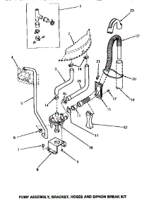 16 - Pump Assy / Brkt / Hoses & Siphon Break Kit parts for Amana Washer NA4520 from AppliancePartsPros.com