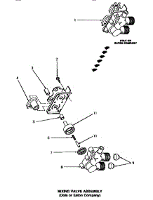 11 - Mixing Valve Assy parts for Amana Washer NA4521 from AppliancePartsPros.com