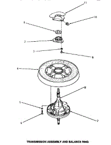 19 - Transmission Assy & Balance Ring parts for Amana Washer NA4521 from AppliancePartsPros.com