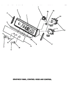 10 - Graphics Panel, Control Hood & Control parts for Amana Washer NA4821 from AppliancePartsPros.com
