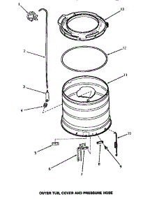 16 - Outer Tub, Cover & Pressure Hose parts for Amana Washer NA4821 from AppliancePartsPros.com