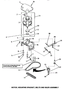13 - Motor, Mtg Bracket, Belts & Idler Assy parts for Amana Washer NA5331 from AppliancePartsPros.com