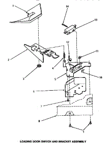 10 - Loading Door Switch & Bracket Assy parts for Amana Washer NA8631 from AppliancePartsPros.com