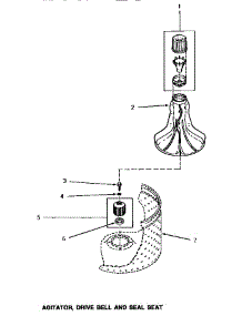 02 - Agitator, Drive Bell & Seal Seat parts for Amana Washer NA8831 from AppliancePartsPros.com