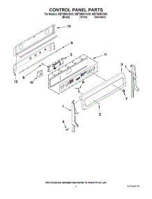 02 - Control Panel Parts parts for Maytag Range MET8885XW00 from AppliancePartsPros.com