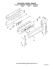 02 - Control Panel Parts parts for Maytag Range YMET8885XB00 from AppliancePartsPros.com