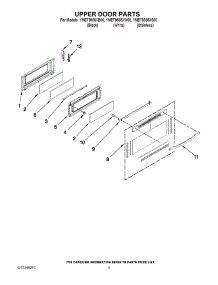 04 - Upper Door Parts parts for Maytag Range YMET8885XS00 from AppliancePartsPros.com