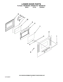 05 - Lower Door Parts parts for Maytag Range YMET8885XS00 from AppliancePartsPros.com