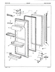 04 - Fresh Food Door parts for Maytag Refrigerator NDNS229FA / 5A63A from AppliancePartsPros.com