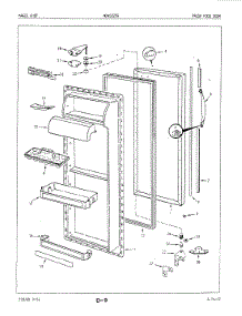 04 - Fresh Food Door parts for Maytag Refrigerator NDNS229GA / 5N65A from AppliancePartsPros.com