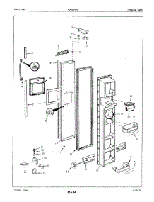 02 - Freezer Door parts for Maytag Refrigerator NDNS249GA / 5N66A from AppliancePartsPros.com