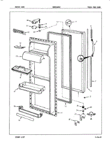 04 - Fresh Food Door parts for Maytag Refrigerator NDNS249GZA / 7L36A from AppliancePartsPros.com