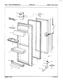 04 - Fresh Food Door parts for Maytag Refrigerator NDNS249JA / 8L40A from AppliancePartsPros.com