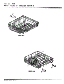 04 - Rack parts for Norge Dishwasher NDU2CA-20 from AppliancePartsPros.com