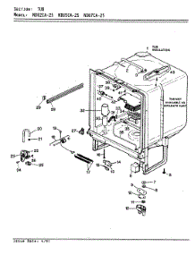 05 - Tub parts for Norge Dishwasher NDU2CA-25 from AppliancePartsPros.com