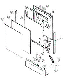 02 - Door parts for Norge Dishwasher NDU2J-CAN from AppliancePartsPros.com