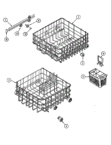 05 - Track & Rack Assembly parts for Norge Dishwasher NDU450V from AppliancePartsPros.com