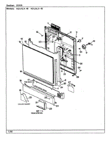 02 - Door parts for Norge Dishwasher NDU4CA-40 from AppliancePartsPros.com