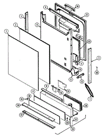 02 - Door parts for Norge Dishwasher NDU4K from AppliancePartsPros.com