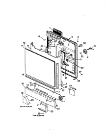 02 - Door parts for Norge Dishwasher NDU5CA-01 from AppliancePartsPros.com