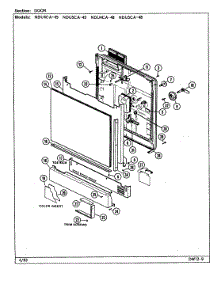 02 - Door parts for Norge Dishwasher NDU5CA-45 from AppliancePartsPros.com
