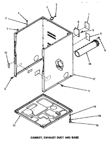 02 - Cabinet, Exhaust Duct & Base parts for Amana Dryer NE2113 from AppliancePartsPros.com
