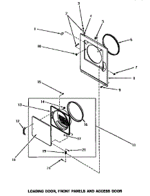 07 - Loading Door, Front Panels & Access Door parts for Amana Dryer NE2113 from AppliancePartsPros.com