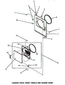 07 - Loading Door, Front Panels & Access Door parts for Amana Dryer NE3513 from AppliancePartsPros.com