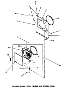 07 - Loading Door, Front Panels & Access Door parts for Amana Dryer NE5313 from AppliancePartsPros.com