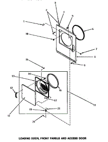 07 - Loading Door, Front Panels & Access Door parts for Amana Dryer NE6313 from AppliancePartsPros.com