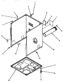 02 - Cabinet, Exhaust Duct And Base parts for Amana Dryer NE6813 from AppliancePartsPros.com