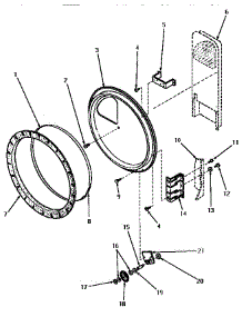 10 - Rear Blkhd, Felt Seal & Cylinder Roller parts for Amana Dryer NE6813 from AppliancePartsPros.com