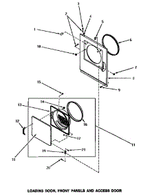 07 - Loading Door, Front Panels & Access Door parts for Amana Dryer NE7313 from AppliancePartsPros.com
