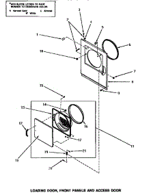 07 - Loading Door, Front Panels & Access Door parts for Amana Dryer NE8633 from AppliancePartsPros.com
