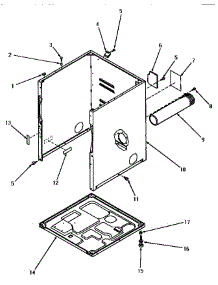 02 - Cabinet, Exhaust Duct And Base parts for Amana Dryer NE8833 from AppliancePartsPros.com