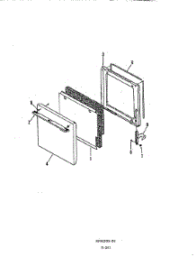 03 - Door parts for Norge Range NEA2G1 from AppliancePartsPros.com