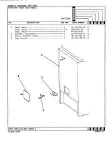 07 - Rear View parts for Norge Range NEA2H0 from AppliancePartsPros.com