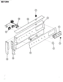 02 - Control Panel parts for Norge Range NEA3H8CVW from AppliancePartsPros.com
