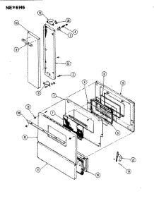 03 - Door parts for Norge Range NEA6H6CLW from AppliancePartsPros.com