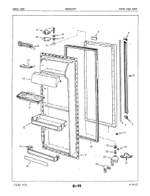 04 - Fresh Food Door parts for Maytag Refrigerator NEDNS249FA / 5M51B from AppliancePartsPros.com
