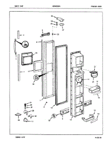 02 - Freezer Door parts for Maytag Refrigerator NEDNS249HA / 7L38A from AppliancePartsPros.com